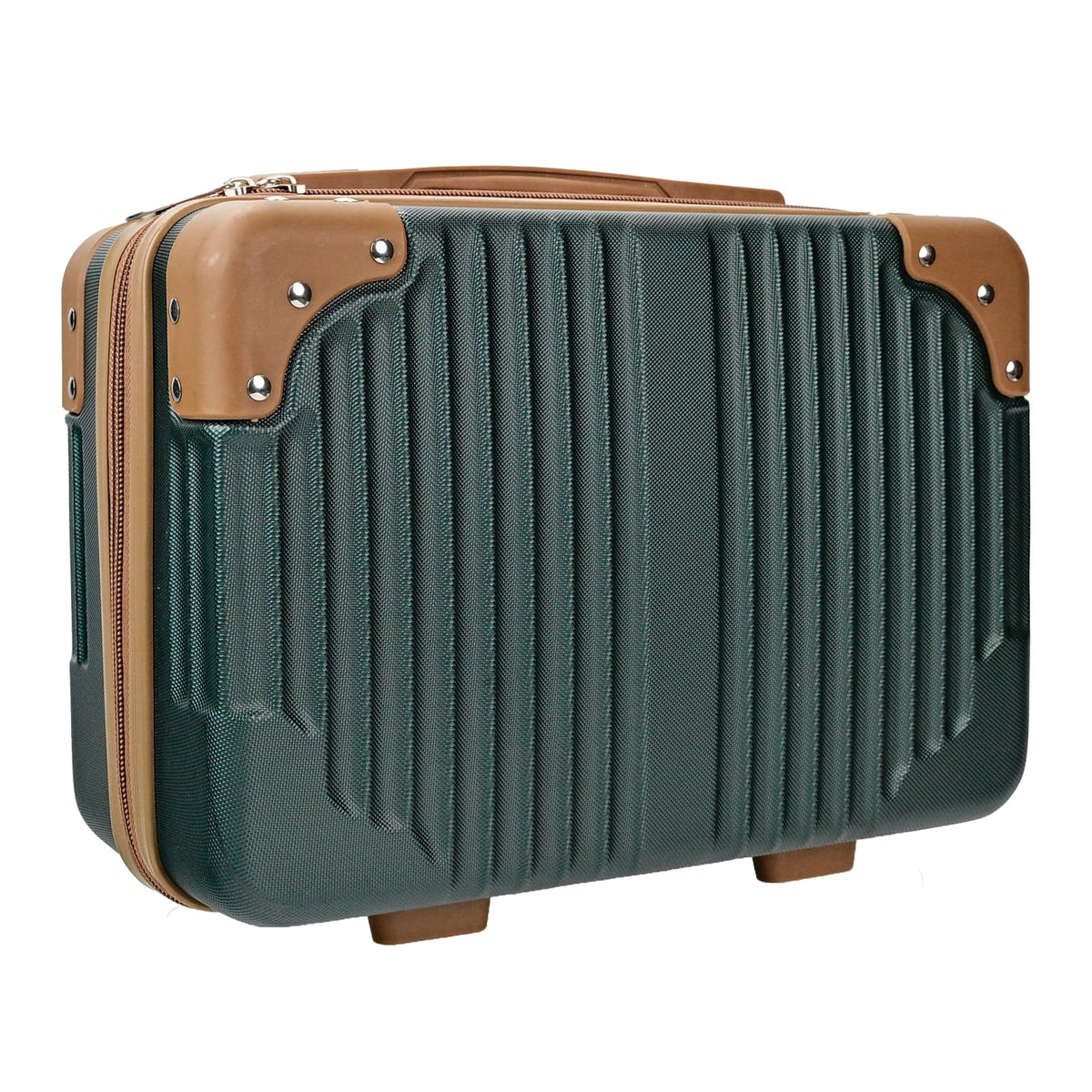 Yoanlayr 14inch Hard Shell Cosmetic Organizer Travel Train Hand Luggage Small Portable Carrying Suitcase Makeup Case Bag for Women Toiletry
