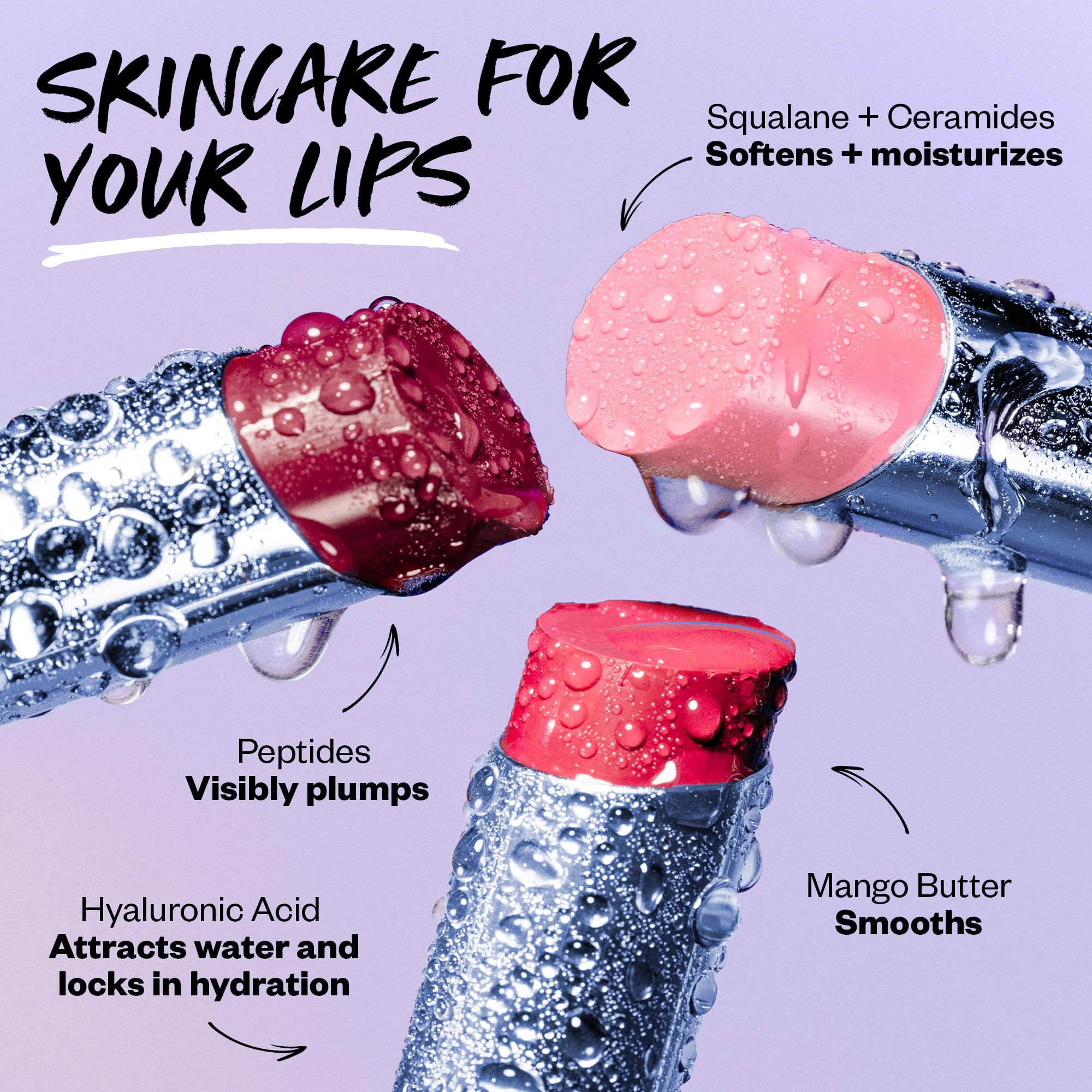 Kosas Wet Stick Moisturizing Shiny Sheer Lipstick with Ceramides, Hyaluronic acid, Peptides and Mango Butter - Soothes, Softens, and Moisturizes Lips – Baby Rose