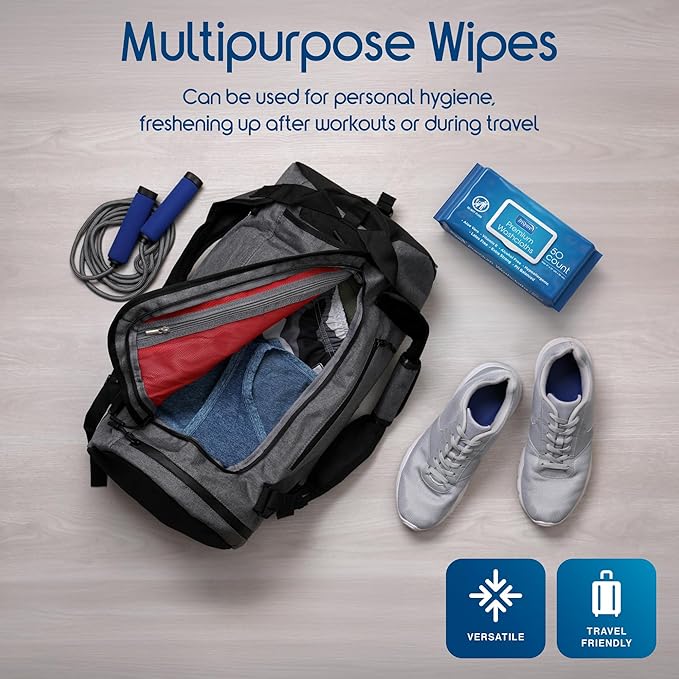 Inspire Adult Wet Wipes, Wash Cloths | Adult Wipes for Incontinence & Cleansing for Elderly, 8"x12" (200 count)