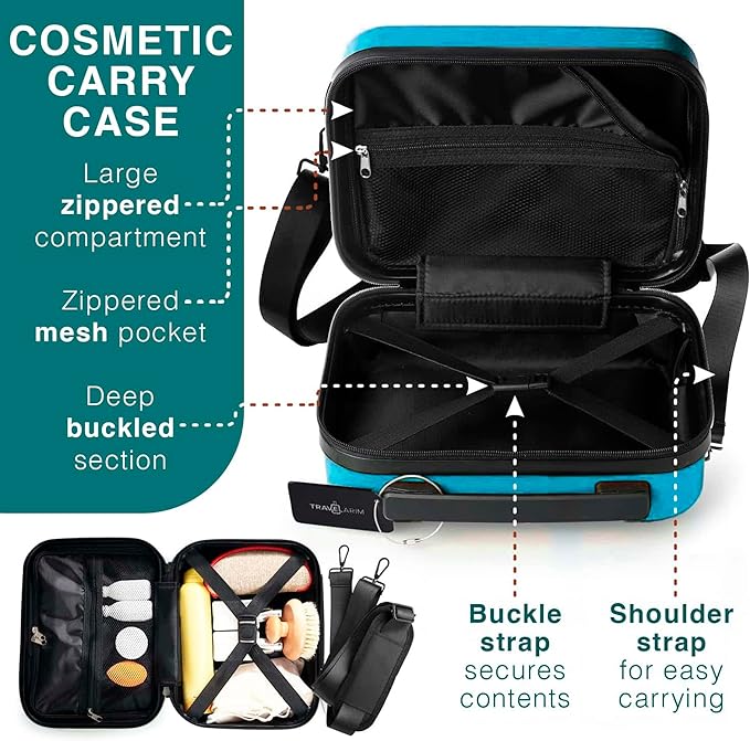 TRAVELARIM Luggage Sets 3 Piece, 20 Inch Carry on Luggage and 28 Inch Suitcases with Wheels Spinner, Durable Hard Shell Suitcase Set, Expandable Travel Suitcase, Teal