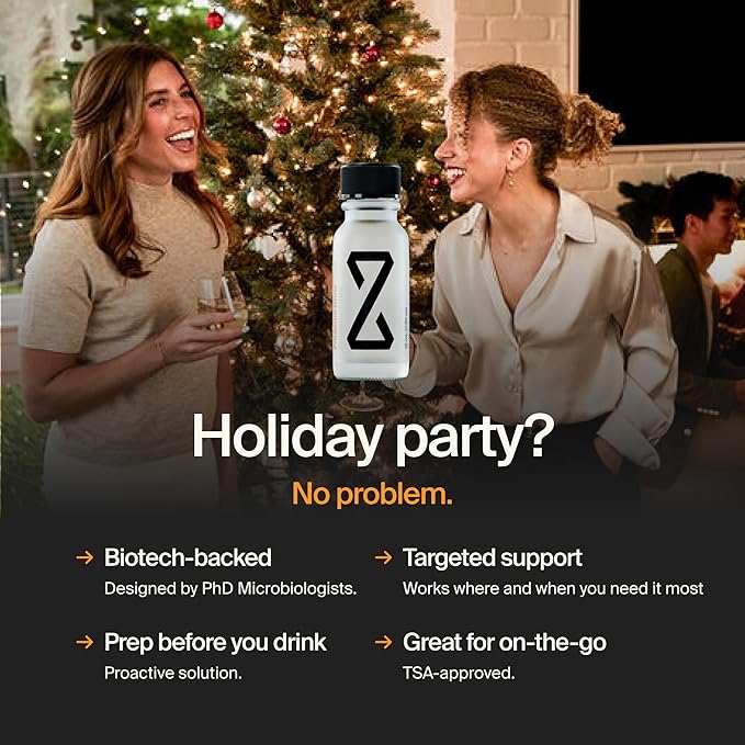 ZBiotics Holiday Gifting 3x3 Pack — Feel Better After Drinking, Wake Up Refreshed, Science-Backed, Patented Probiotic for Easier Mornings, Travel-Friendly, 3x3 Pack of 0.5 Fl Oz Bottles