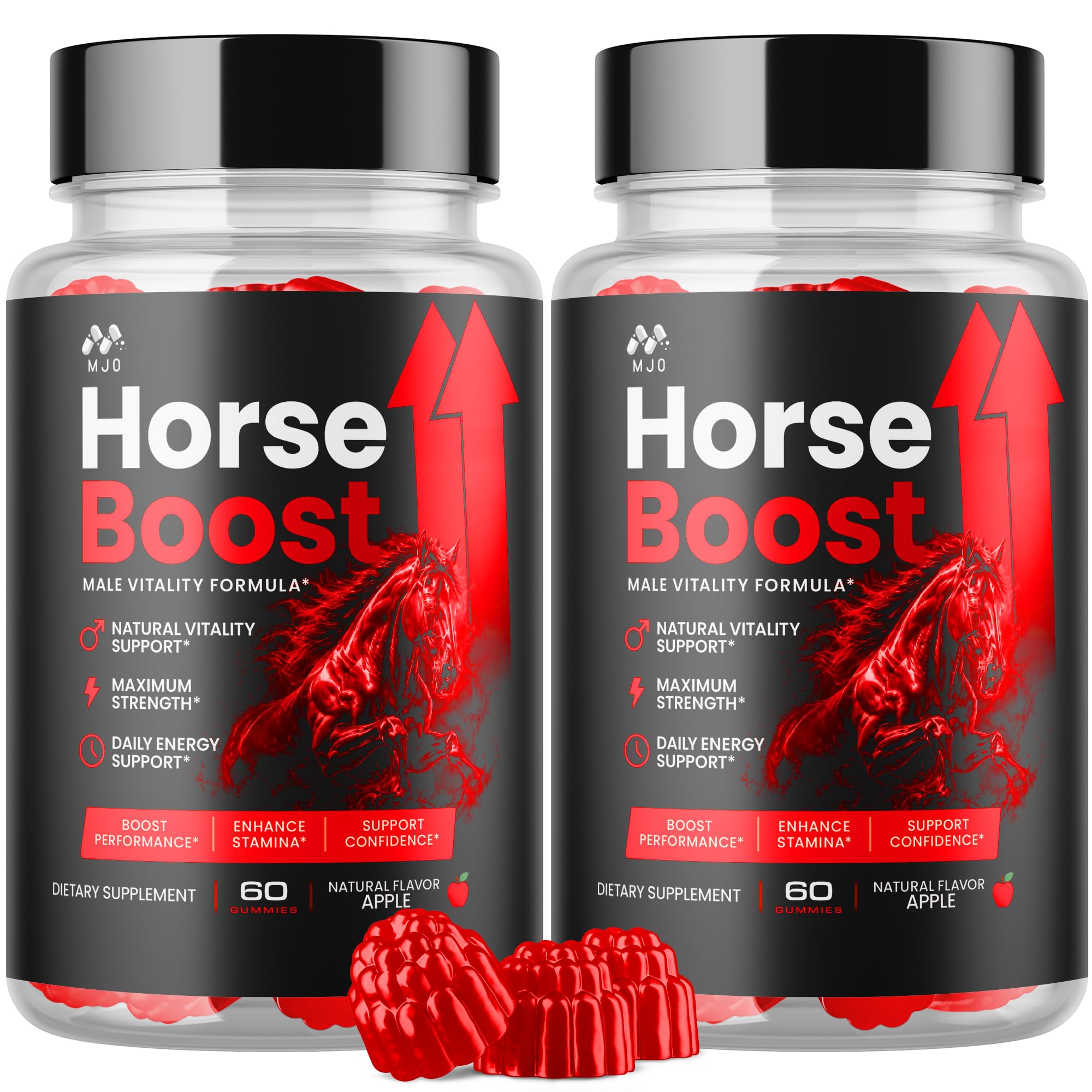 (2 Pack) Horse Boost Gummies for Men, Official Horse Boost Male Performance Support Supplement with All Natural Ingredients, Maximum Strength HorseBoost Advanced Mens Multivitamin Gummy (120 Gummies)