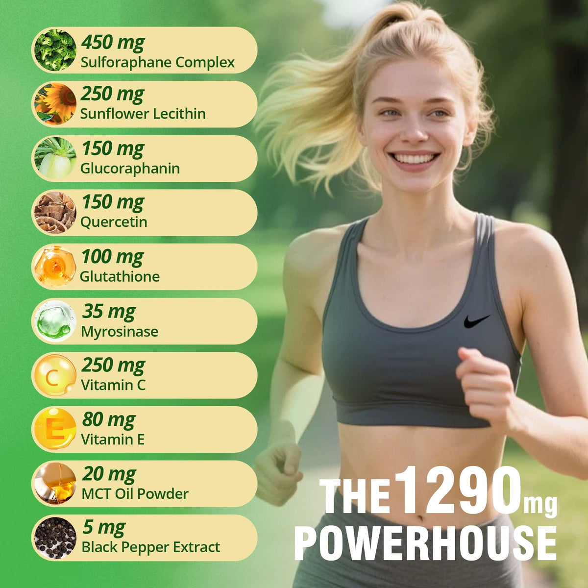 Liposomal Sulforaphane Supplement 450mg | Broccoli Sprout & Seed Extracts, Glucoraphanin, Myrosinase, Glutathione & Sunflower Lecithin | Antioxidant Detox & Cellular Health | Sugar-Free, 60 Gummies