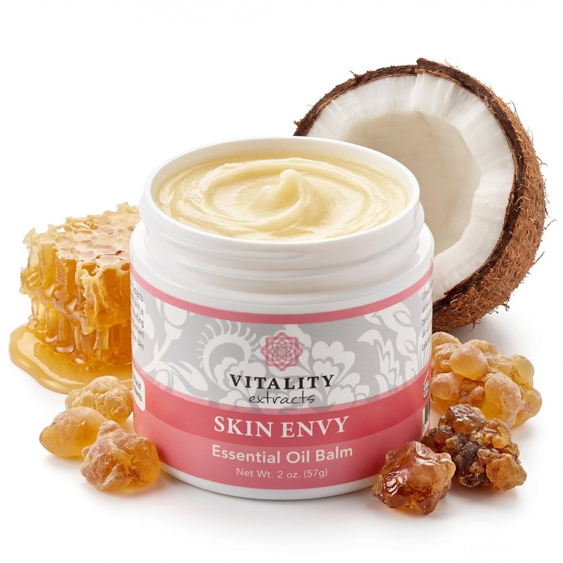 Vitality Extracts Skin Envy Balm - Moisturizer, Beeswax, Vitamin A, Skin Care, All Natural, Coconut Oil