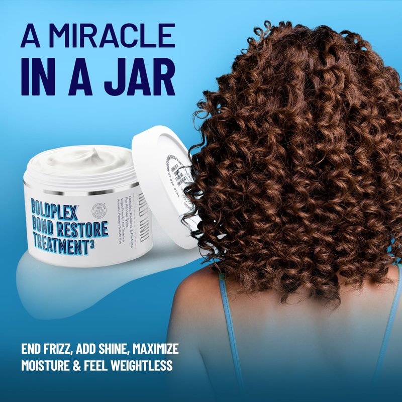 BOLD UNIQ BoldPlex Hair Mask - Deep Conditioner For Dry, Damaged Hair - Mascarilla Para El Cabello - Helps Repair and Nourish Curly, Bleached, or Frizzy Hair - 6.76 Fl Oz