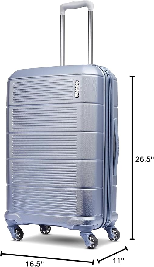 American Tourister Stratum 2.0 Expandable Hardside Luggage with Spinner Wheels, 24" SPINNER, Slate Blue