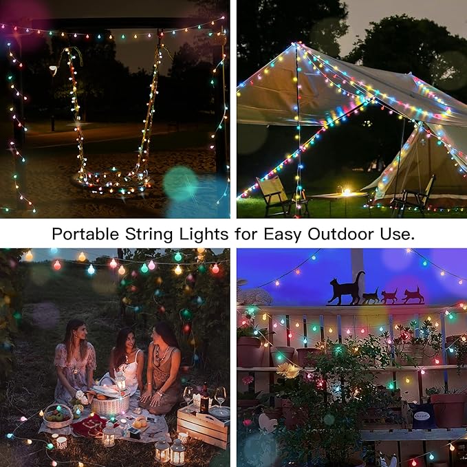 suddus Easter Lights Plug in, 33ft 100 Led USB Pastel String Lights with Timer, Globe String Lights Indoor for Classroom, Dorm, Party, Room, Outdoor, Tree, Patio, Garden, Spring Decoration