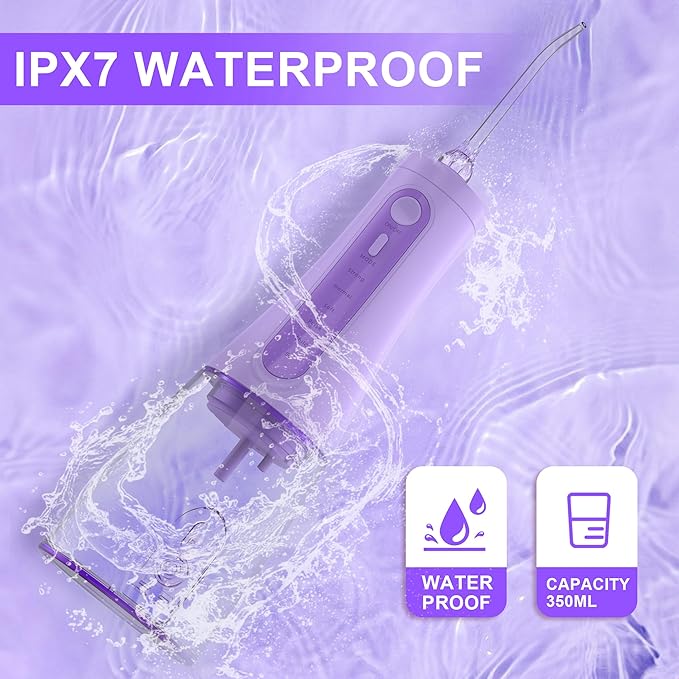 Water Flossers for Teeth, Cordless Water Dental for Teeth Cleaning, Water Flossers for Teeth Portable Oral Irrigator, USB Rechargeable for Home Travel Office