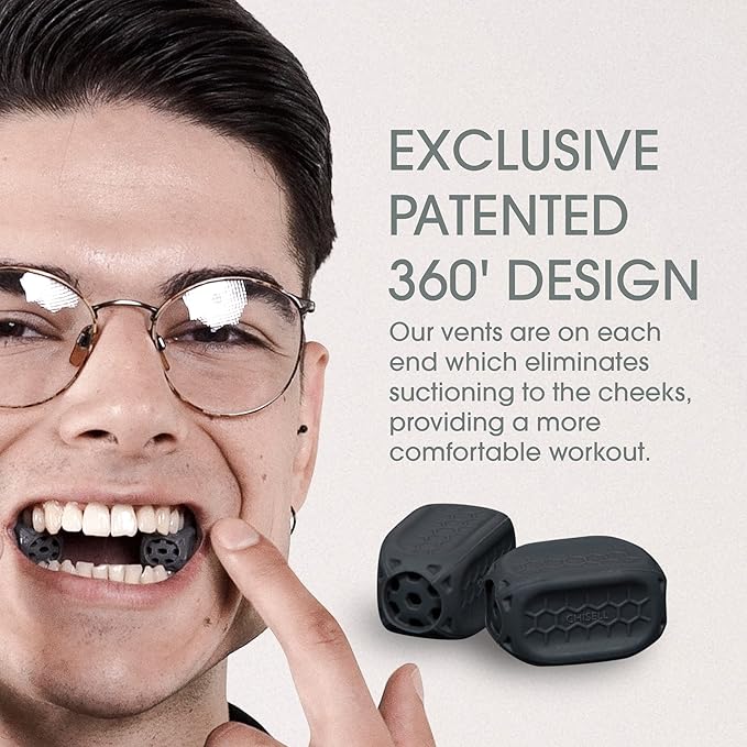 CHISELL Jawline Exerciser & Jawline Sculptor, Bite Block for Regular Bite, Face Shaper, Face Sculpting Tool, Jawline Sculptor for Slim Jaw, Mouth Exerciser for Jawline, Craving & Stress Reducers