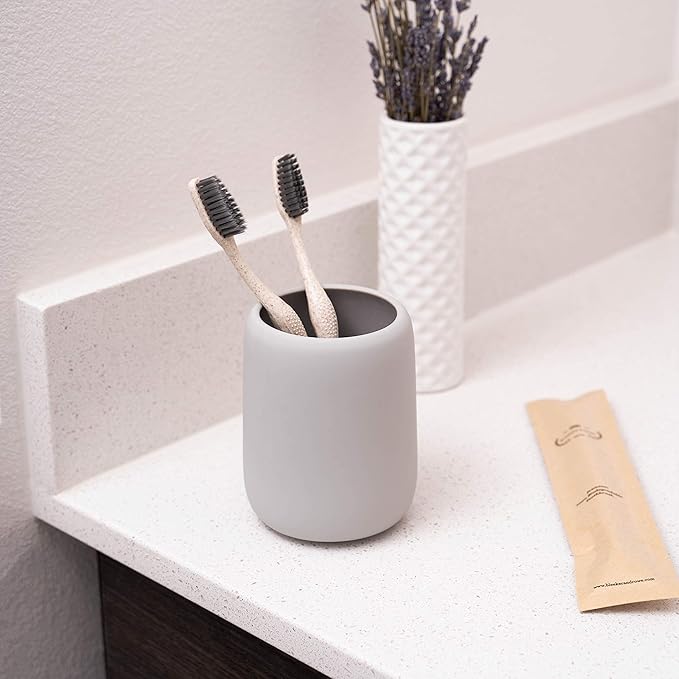 Bleeker and Rowe Biodegradable Eco-Friendly Toothbrushes - Individually Sealed - BPA Free Soft Bristles - Sustainable - Recycled Packaging (Pack of 3)