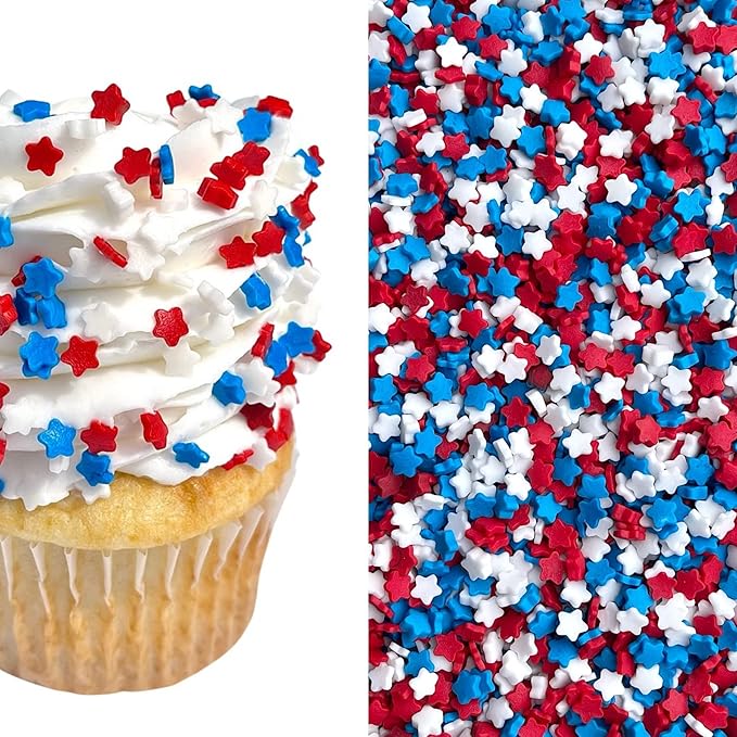 Sprinkles | Colored Sugar | Patriotic Sprinkles | Red white and blue sprinkle | Cocktail sugar | Cupcake sprinkle | Cake sprinkles | Manvscakes | 3 ounces
