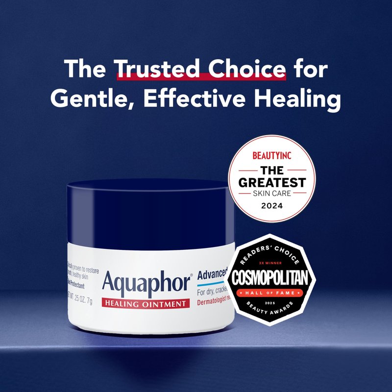 Aquaphor Healing Ointment Advanced Therapy Skin Protectant, Dry Skin Body Moisturizer, 0.25 Oz Jar, Pack of 6