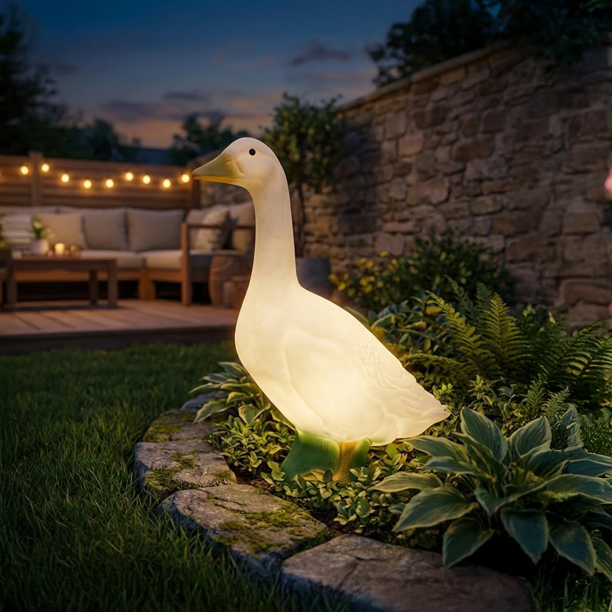 Union Products Light Up Goose Lawn & Garden Statue, 23 Inch Tall, Original