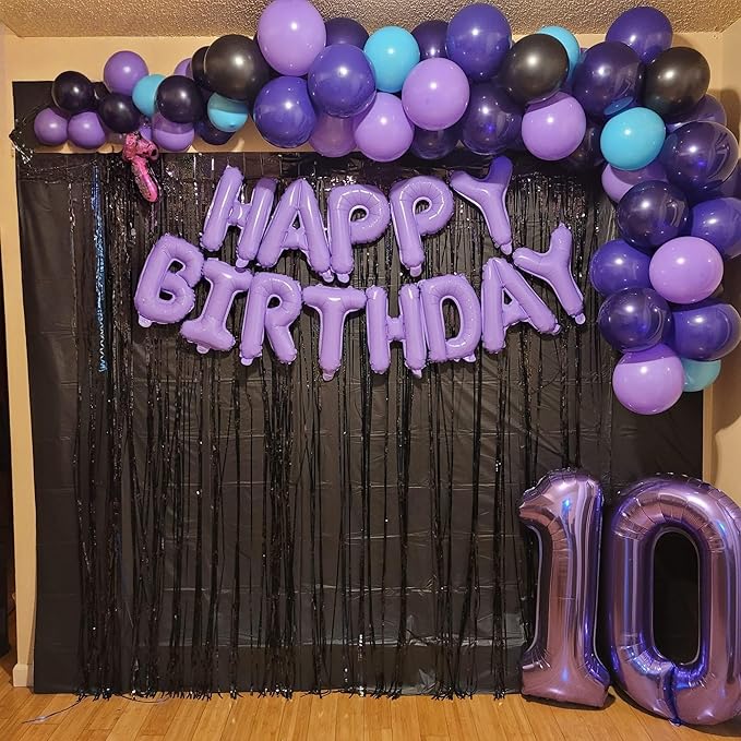 Purple Number 17 Mylar Foil Balloons, 40 Inch Giant Purple 17th Birthday Balloons for Girls, Purple Number 1 & 7 Helium Balloon for Women 17th Anniversary Party Decorations Supplies