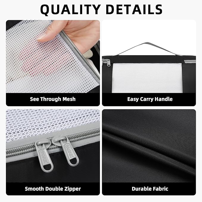 BAGAIL 6 Set/8 Set/10 Set Packing Cubes Various Sizes Packing Organizer for Travel Accessories Luggage Carry On Suitcase