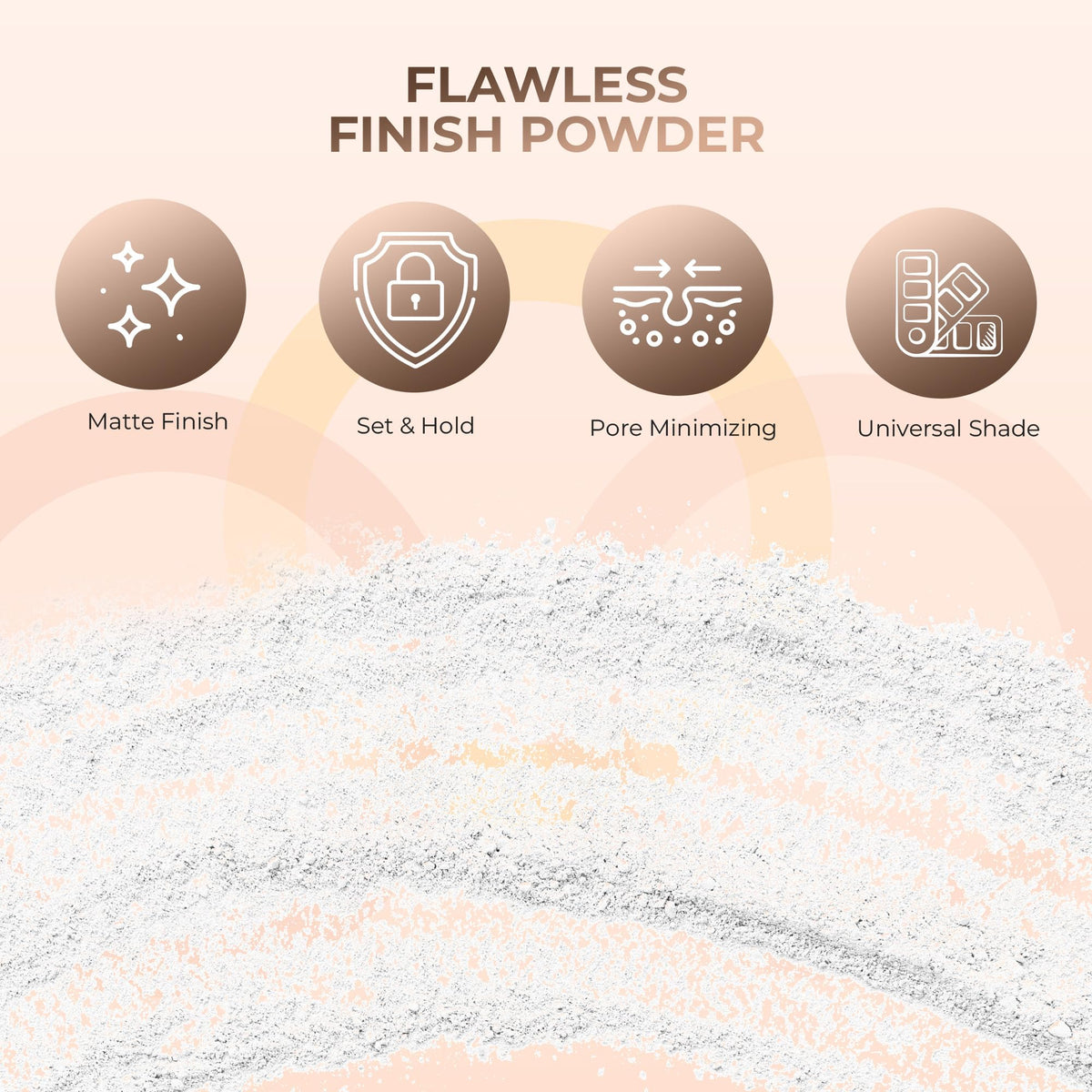 4pc Full Size Kit (Warm Shade) Mineral Makeup Matte Translucent Loose Foundation + Kabuki Brush + Concealer + Finishing Setting Powder + Bare Face Full Coverage SPF 30 All Skin Types Waterproof