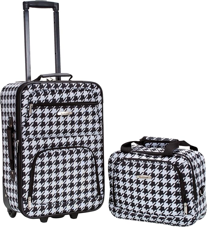 Rockland Fashion Softside 2 Piece Luggage Set, Expandable, (14" Tote/19" Upright), Kensington