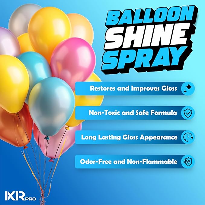 Balloon Shine Spray (16.9 oz) No Need Towel or Gloves, Instant High Shine Gloss Brite Balloons for Party Decoration for Ultra Lasting, Shine Balloon Spray Upgraded Formula