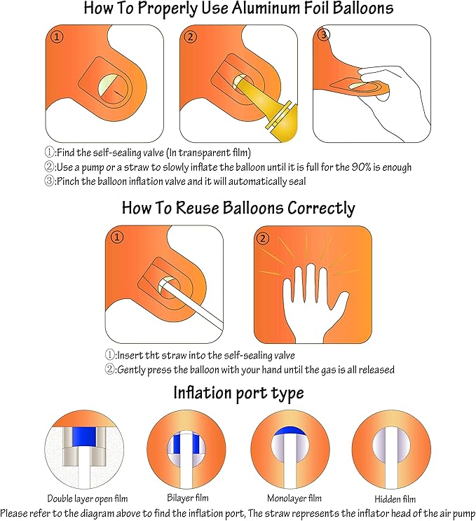 40 inch Orange Number Balloon Giant Foil Helium Balloons for 7th Birthday Party Decorations