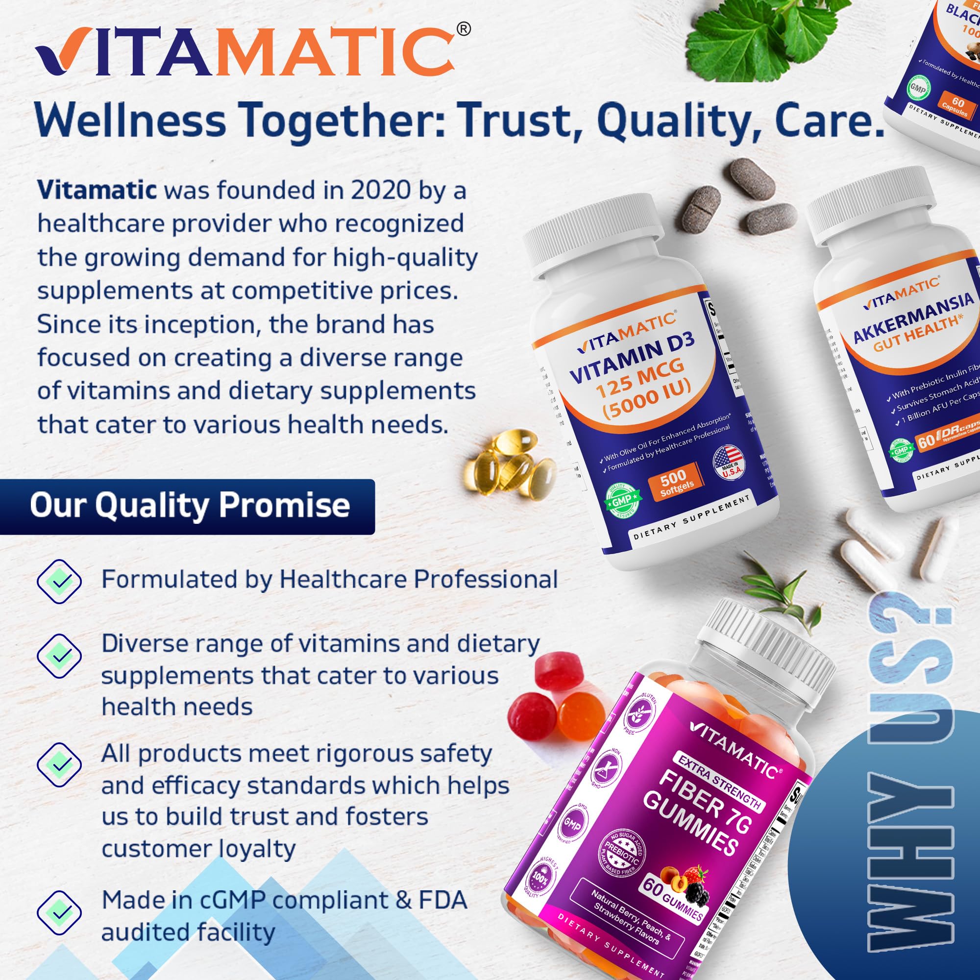 Vitamatic TMG Supplements 1000mg - Trimethylglycine - Betaine Anhydrous - 120 Tablets - 120 Servings - Non-GMO & Gluten Free (3 Bottles)
