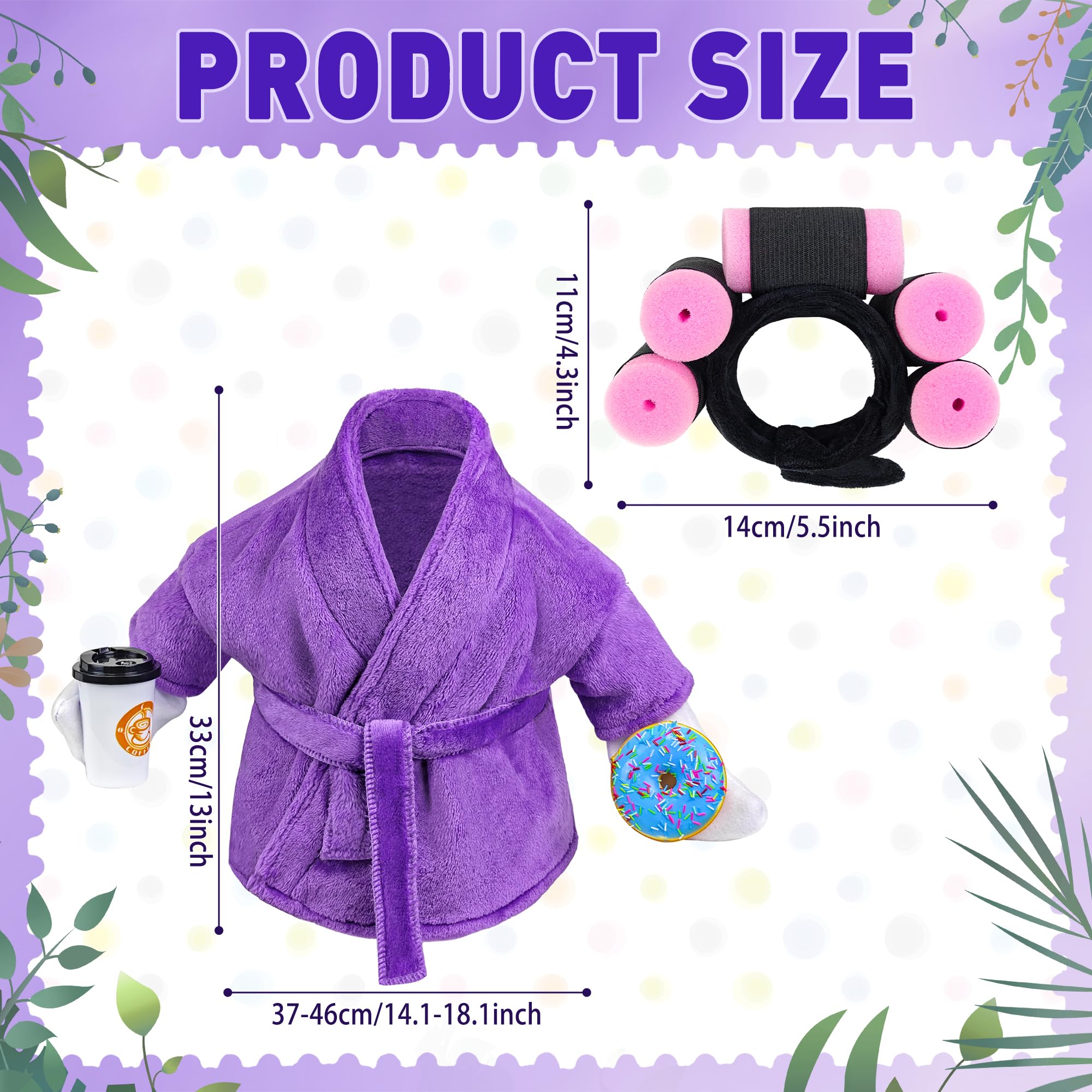 Ueyben Lady Porch Goose Outfits, Porch Goose Robe and Curlers Bathrobe