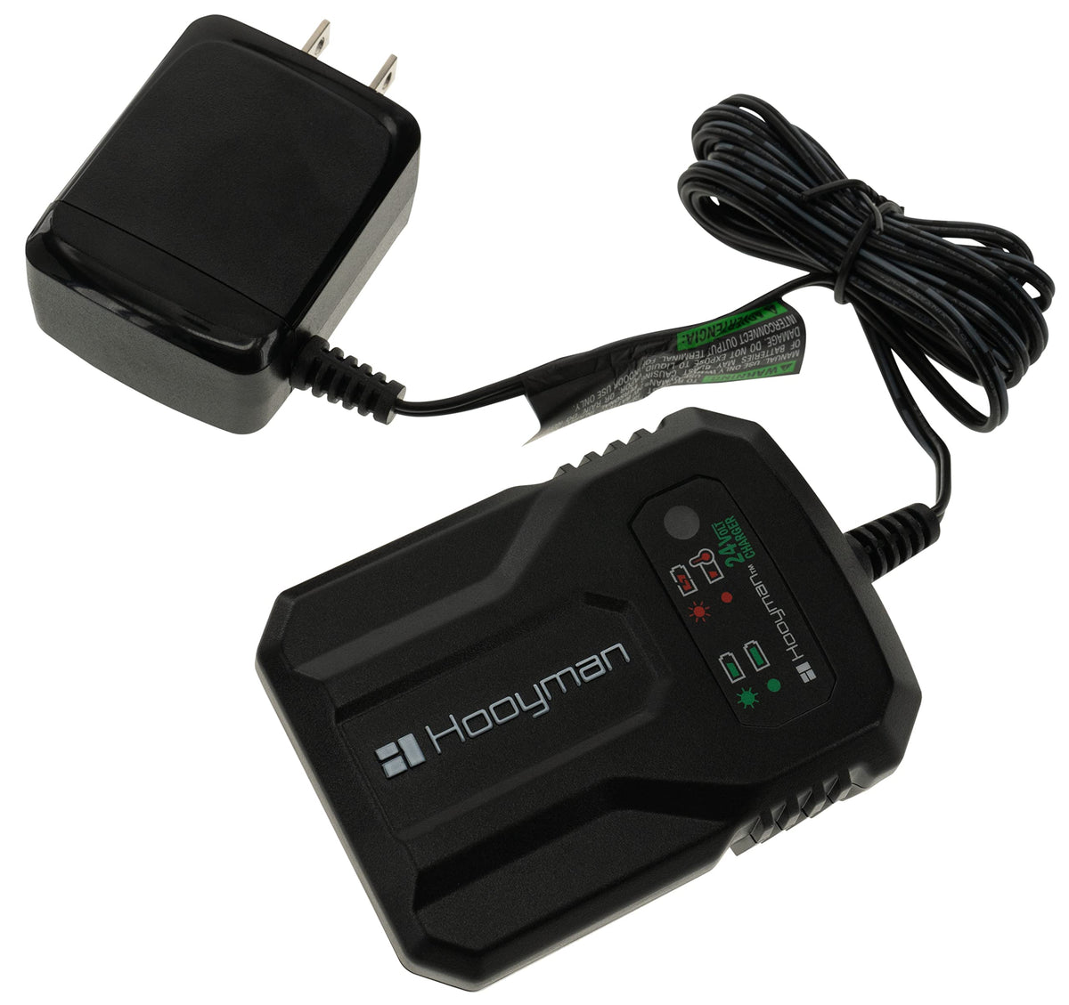 Hooyman 24V Battery Charger for 24-Volt Lithium-Ion Spreader with Charge Status Light Indicator, Rapid Charging, and Easy Discon