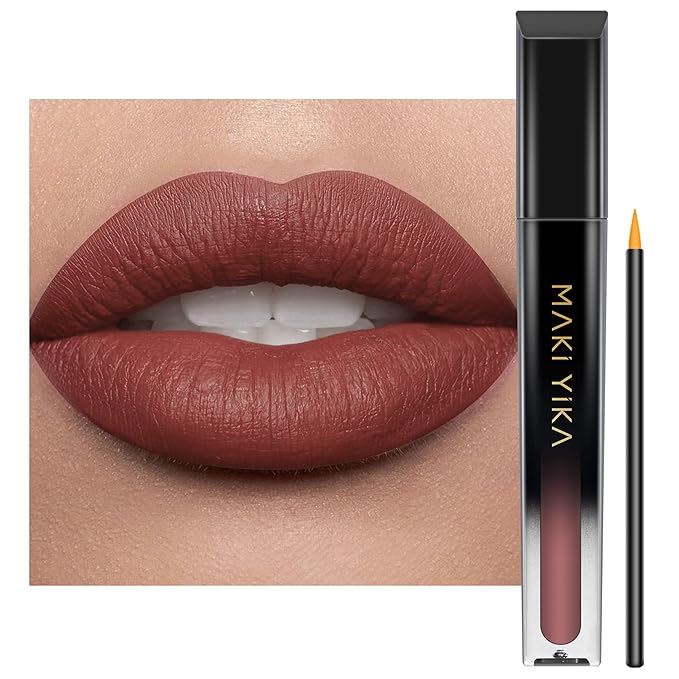 Brown Nude Lipstick for Women Color Stay Long Lasting Lipsticks, No Smudge Matte Liquid Lipstick Transferproof Waterproof Lip Stick, DINNER TIME