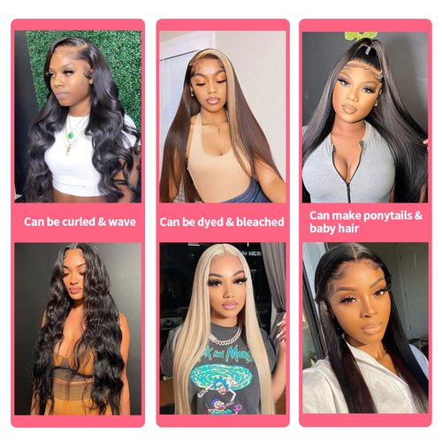 18 Inch Straight Lace Front Wigs Human Hair Pre Plucked 180% Density Glueless Wigs Human Hair 13x4 HD Transparent Human Hair Lace Frontal Natural Hairline Brazilian Virgin Hair for Women Natural