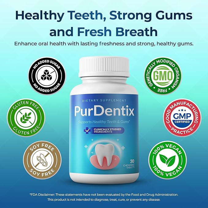 Oral Health Probiotic – 4-Strain Formula for Healthy Gums, Teeth & Fresh Breath – 30 Chewable Tablets