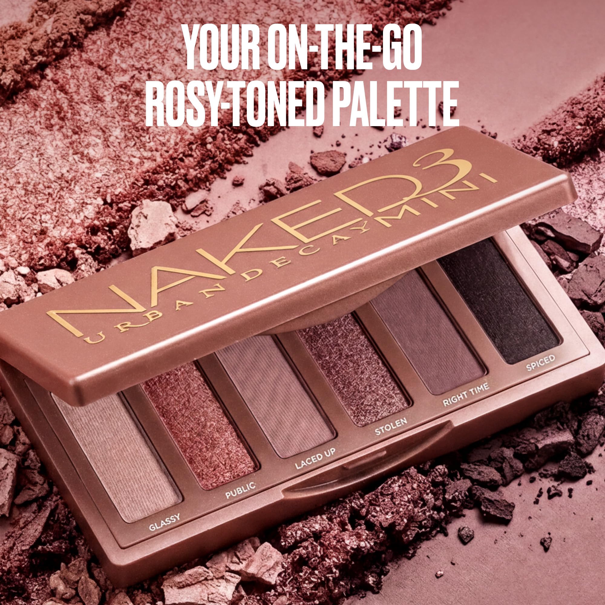 URBAN DECAY Naked3 Mini Eyeshadow Palette - 6 Rosy Pink Neutral Shadows