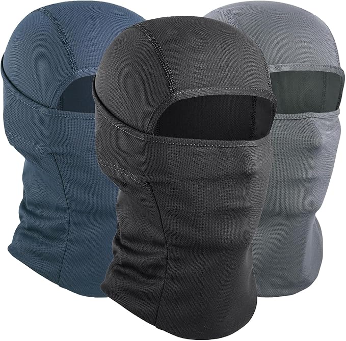 AXBXCX 3 Pack Balaclava Ski Mask - Breathable UV Protection Face Cove for Motorcycle, Football, Cycling, Outdoor Sports