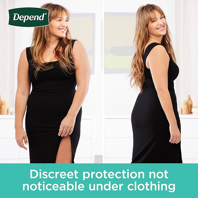 Depend Fresh Protection Adult Diapers, Incontinence & Postpartum Bladder Leak Underwear for Women, Disposable, Maximum, Medium, Blush, 76 Count (2 Packs of 38), Packaging May Vary