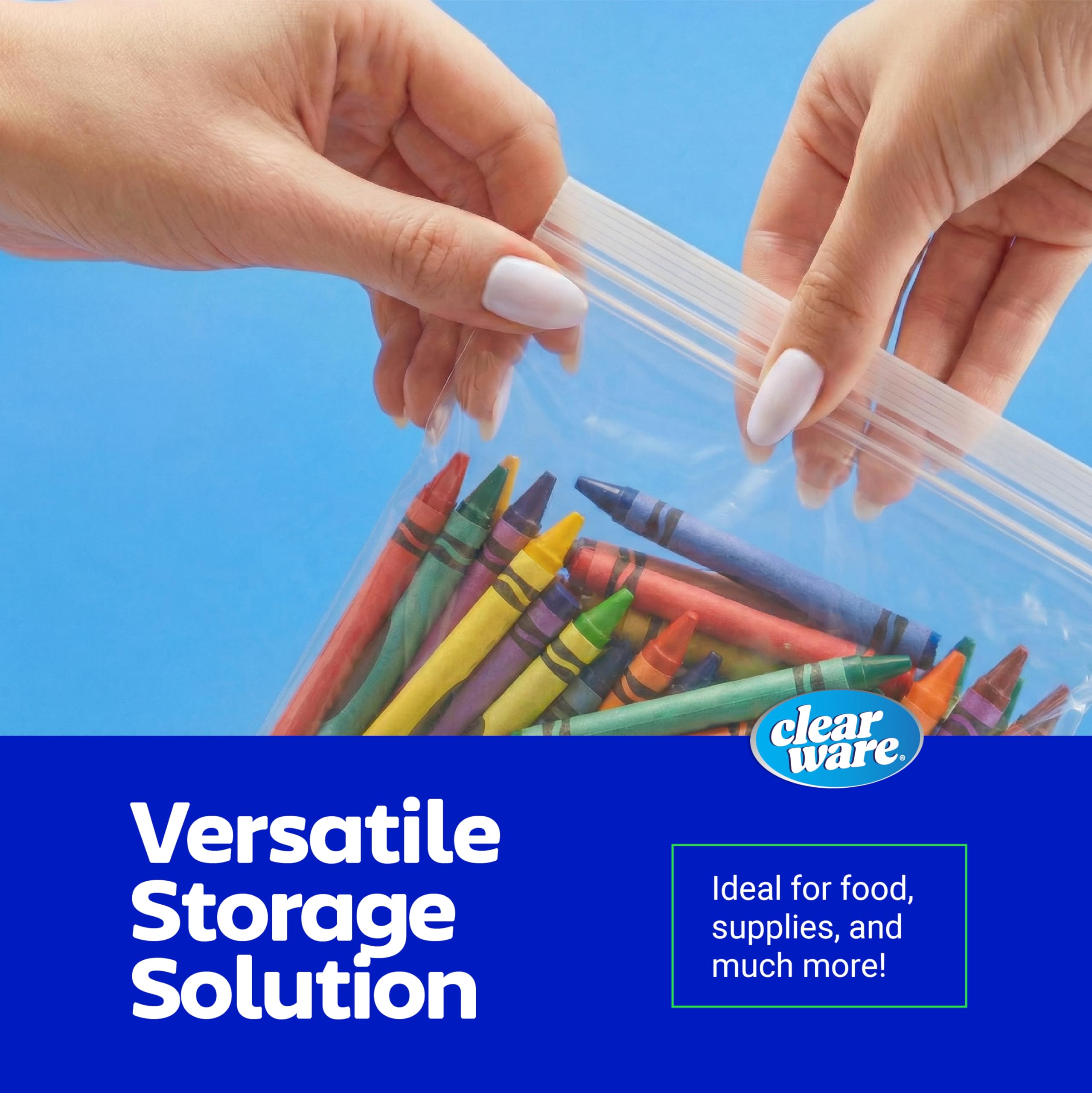 2 Gallon Storage Bags, Double Zipper Seal - 120 Count, (4 Packs of 30) Resealable Thick Plastic Food Storage Bags - Microwave-Safe, BPA Free - Resealable Containers for Lunch, Snacks, Meals