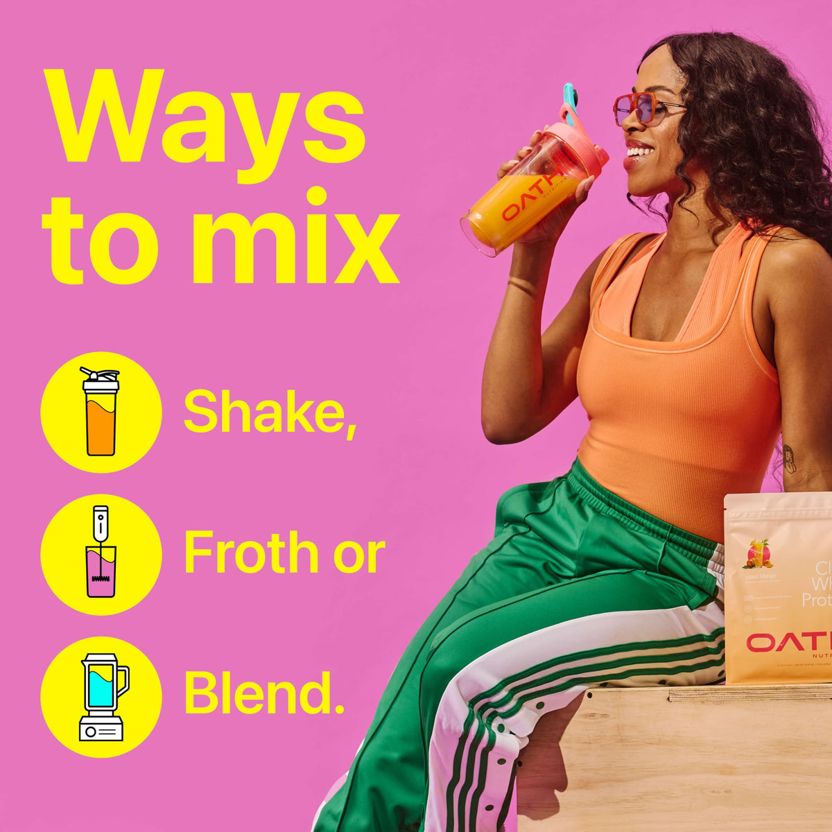 Oath Nutrition Clear Whey Isolate Protein Powder, Frosty Lemonade, 20g Complete Protein per Serving, No Added Sugar, Grass-Fed, 18 Servings