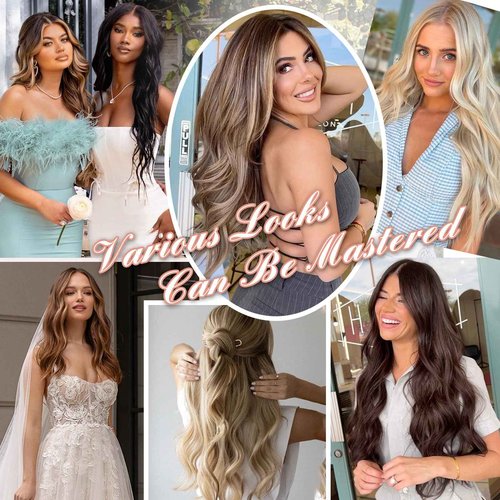 MEI YUAN LIN Human Hair Clip in Extensions Platinum Blonde Long Straight Remy Clip in Hair Extensions Instant Volume And Length 20 Inch 120g 7pcs