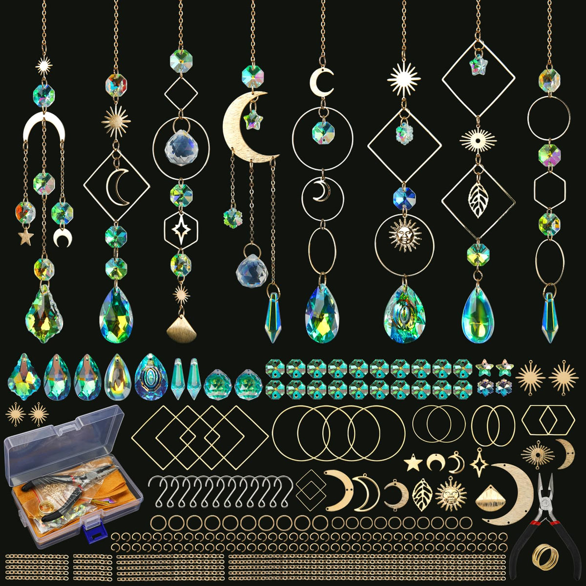 Sun Catcher Kits for Adults, 228pcs DIY Suncatcher Making Supplies