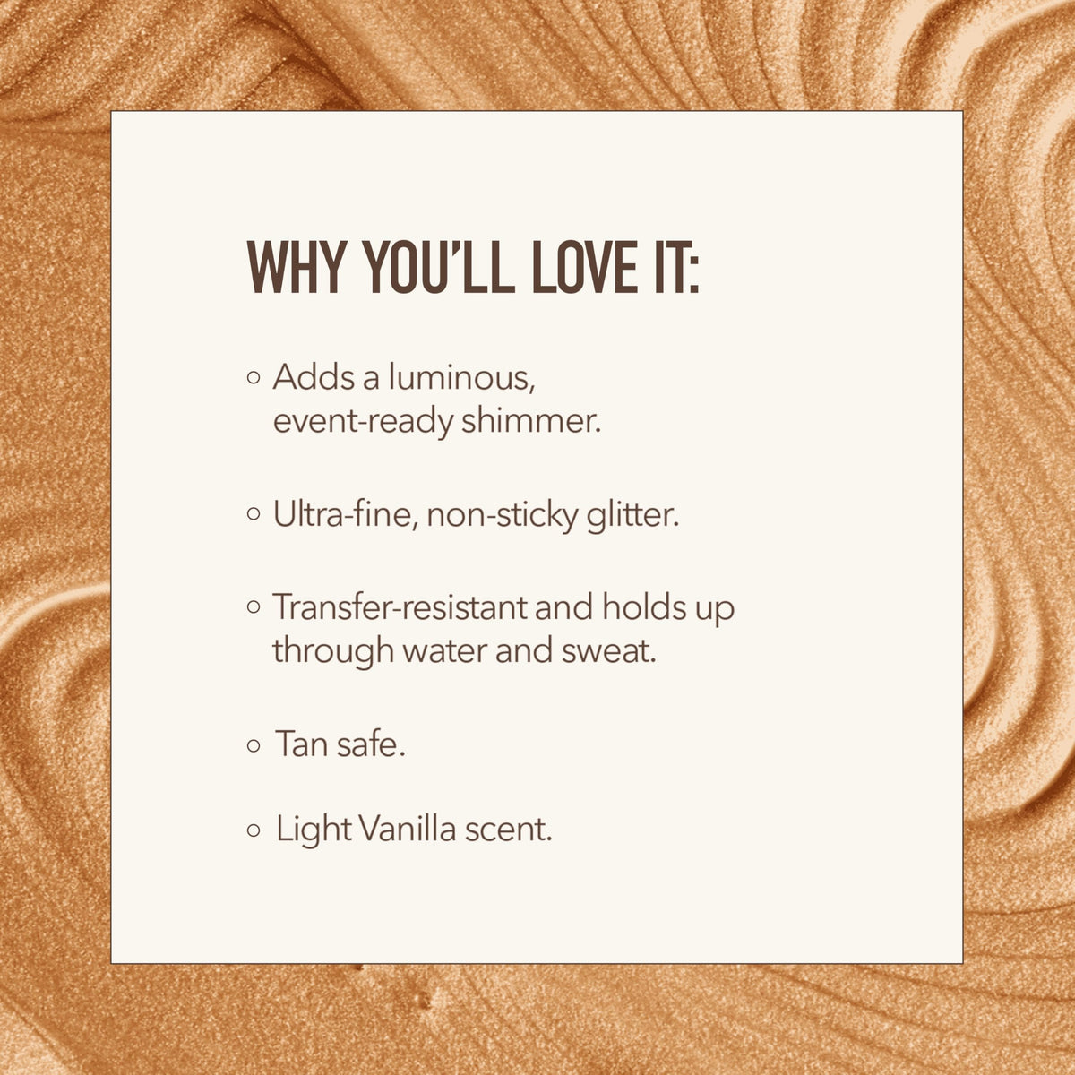 Nuda GlowShimmer Body Shimmer | Glittery,Silky,Tan-Enhancing Body Glow Lotion | Moisturizes & Hydrates with Aloe Vera, Avocado Oil & Vitamin E | Vanilla Scented, Non Sticky & Quick Drying, (2.5 Fl Oz)