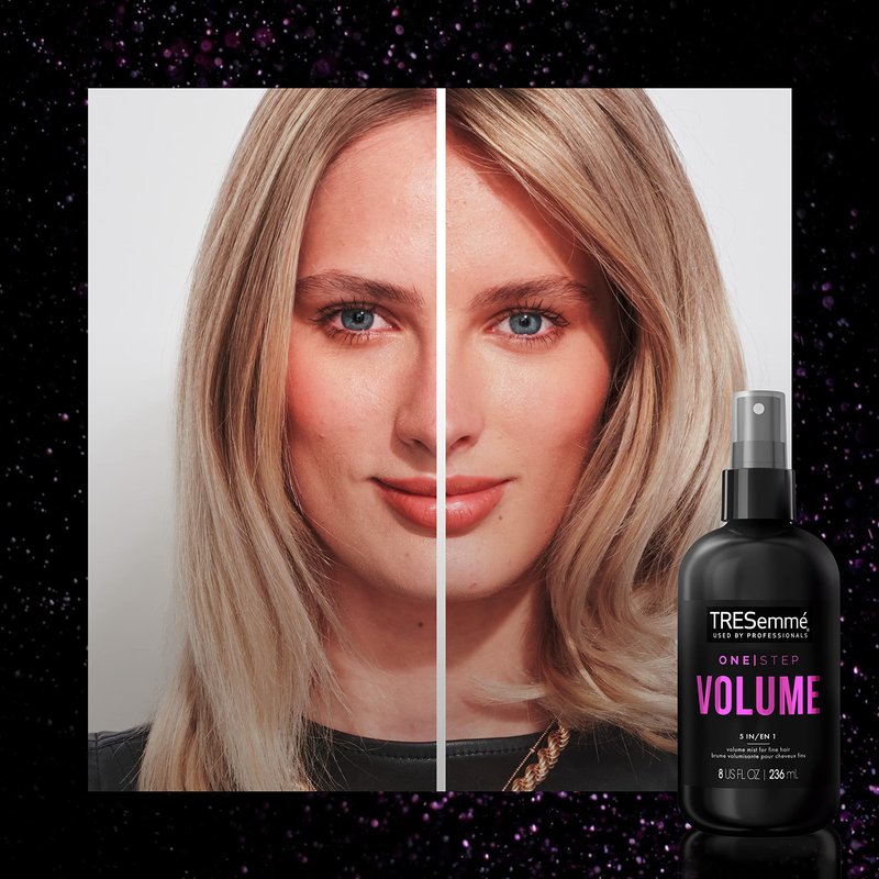 TRESemmé One Step 5-in-1 Volumizing Hair Styling Mist For Fine Hair One Step Volume Hair Care Product for Soft, Weightless Volume 8 oz