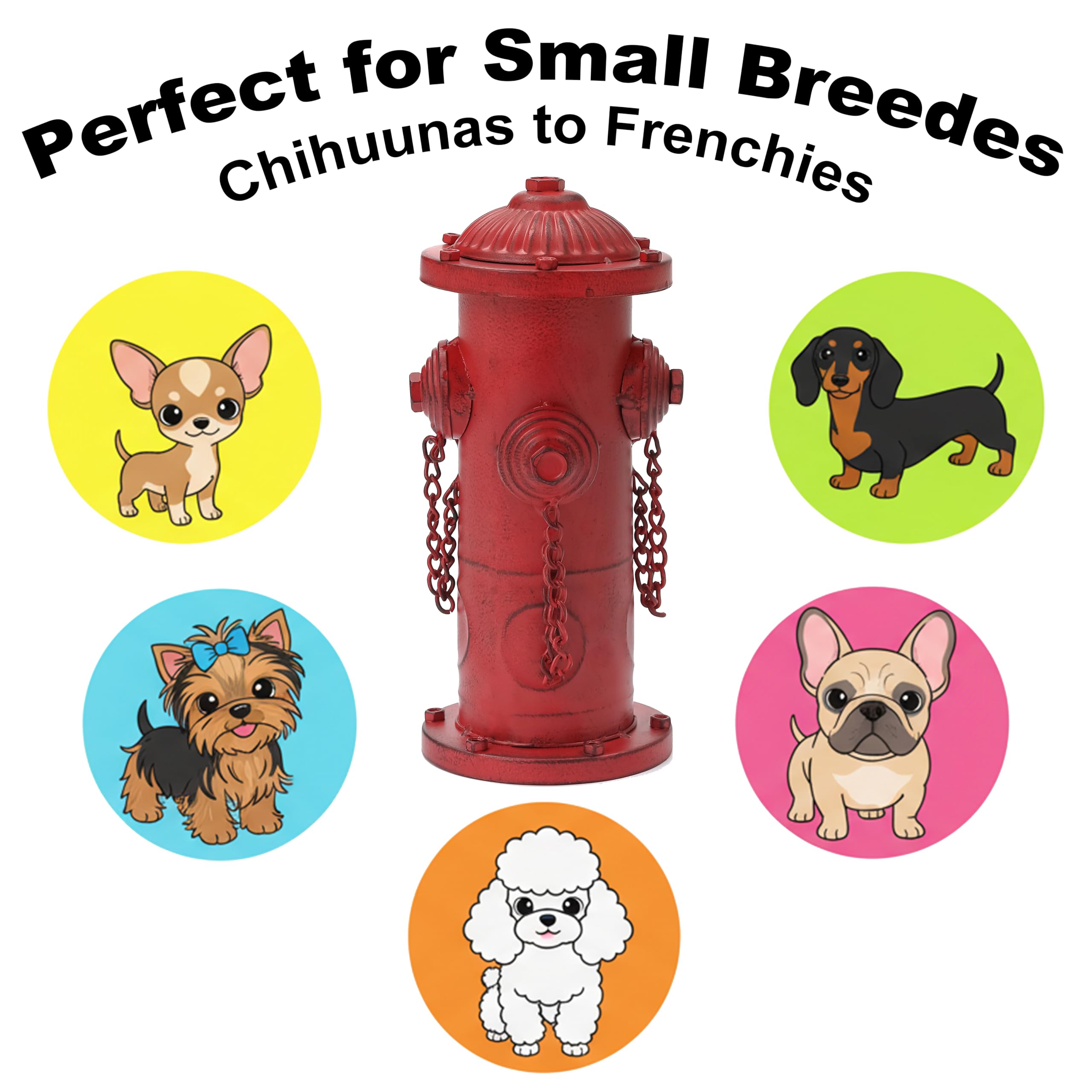 YiLifebes 9" H Small Dog Fire Hydrant Pee Post, Fire Hydrant for Home Decor