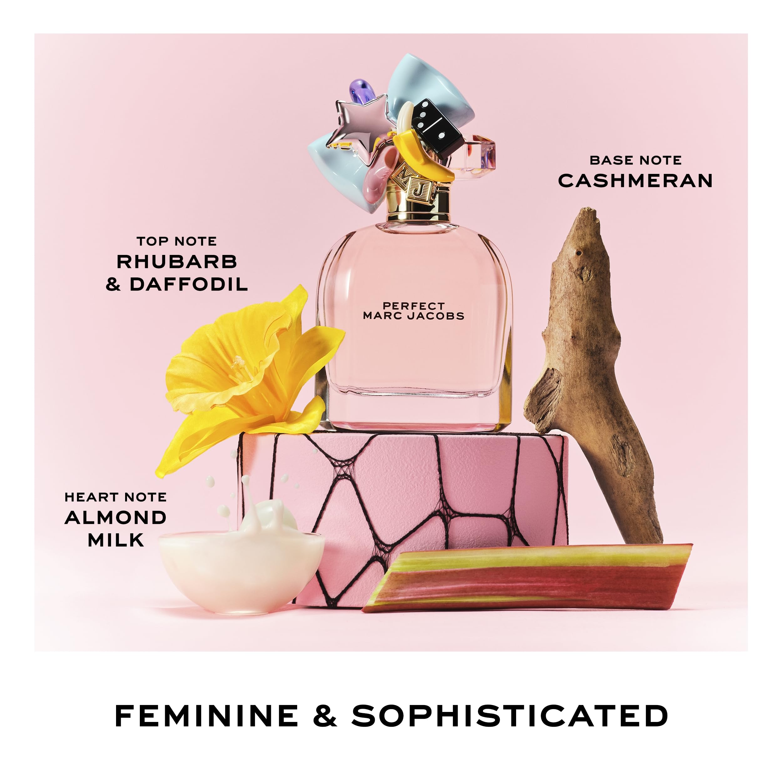Marc Jacobs Perfect Eau de Parfum 3-Piece Gift Set ($229 value) -EDP 3.3oz, Body Lotion 2.5oz, Travel Spray 0.33 oz– With Notes of Rhubarb, Daffodil - Floral Women's Perfume