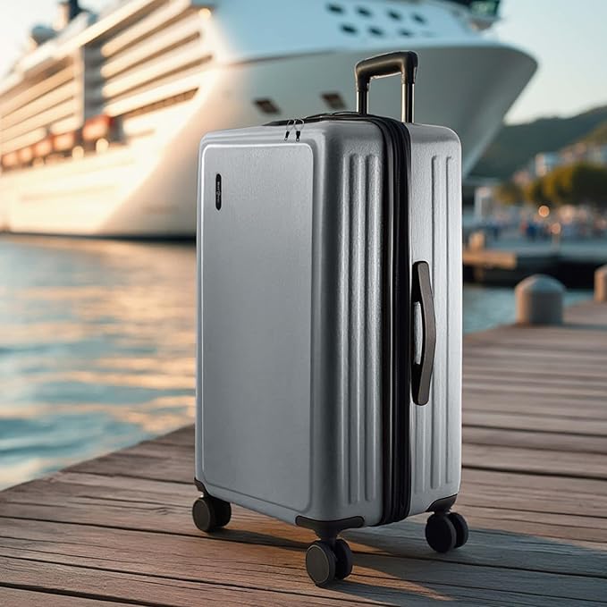 TRAVELARIM Luggage Sets 2 Piece, 24 Inch Suitcase and 28 Inch Luggage with Spinner Wheels, Durable Hard Shell Suitcase Set, Expandable Travel Suitcases with Wheels, Grey