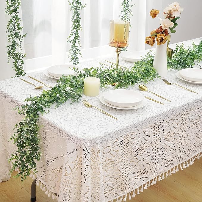 Dolicer 3 Pack Artificial Eucalyptus Garland, 6Ft/Pcs Greenery Garland Faux Vines Garlands Plant Artificial Hanging Eucalyptus Leaves Green Garlands Decor for Bedroom Wedding Arch Wall Party Table