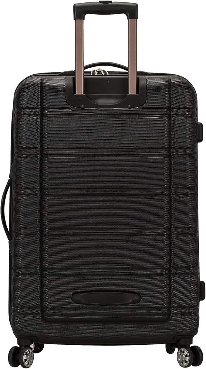 Rockland Melbourne Hardside 2 Piece Expandable Spinner Wheel Luggage Set, (20"/28"), Black