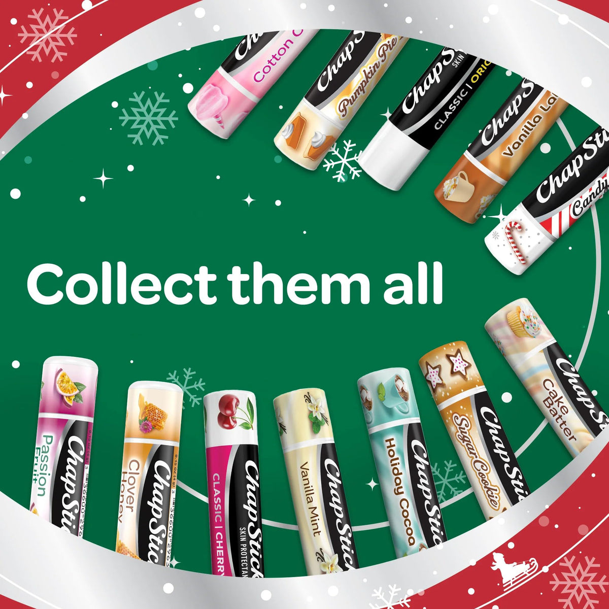 ChapStick Bulk Lip Balm, Candy Cane, 36-Count (12 Packs of 3) – Fresh & Minty Lip Moisturizer, Stocking Stuffer, 0.15 Oz Ea