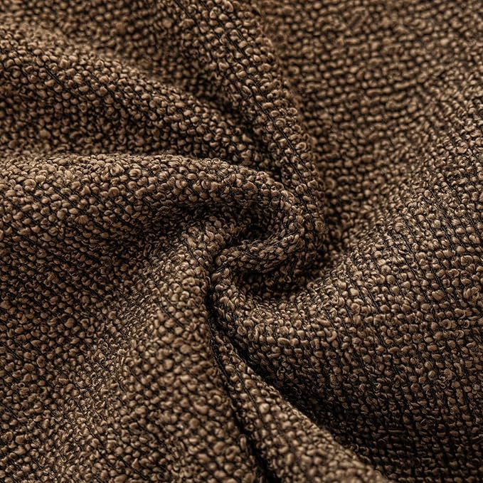 Foindtower Set of 2, Decorative Textured Boucle Throw Pillow Covers Accent Solid Pillow Cases Neutral Soft Couch Cushion Case for Chair Sofa Bedroom Living Room Home Decor 16x16 Inch Chocolate