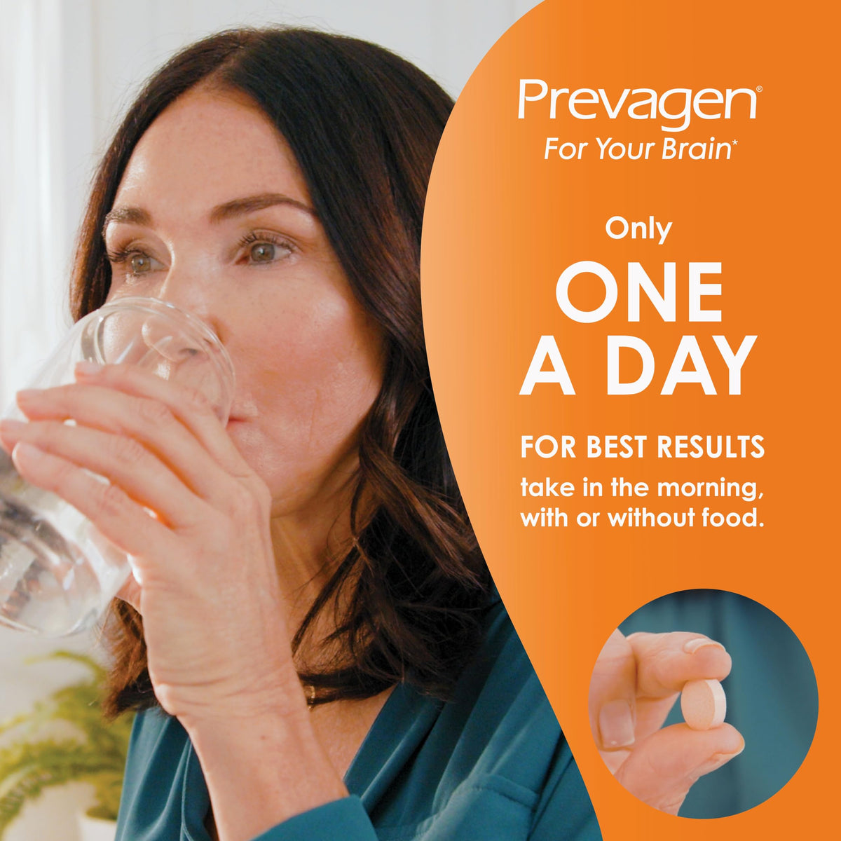 Prevagen Regular Strength Orange Chewables - 30 Tablets (1 Month Supply) | Formulated for Your Brain | 10mg of Apoaequorin Plus Vitamin D3 with 7-Day Pill Minder