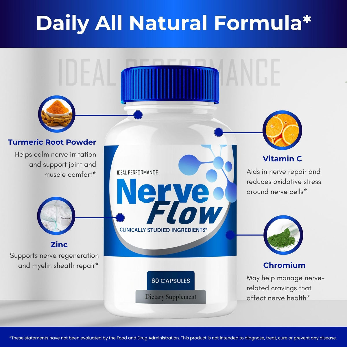Nerve Flow for Neuropathy Supplements, Nerve Flow Capsules Advanced Nerve Health Pills Extra Strength All Natural Healthy Circulation & Stable Levels, Advanced NerveFlow Support Reviews (5 Pack)