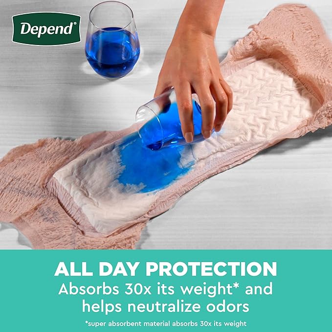 Depend Fresh Protection Adult Diapers, Incontinence & Postpartum Bladder Leak Underwear for Women, Disposable, Maximum, Large, Blush, 17 Count, Packaging May Vary