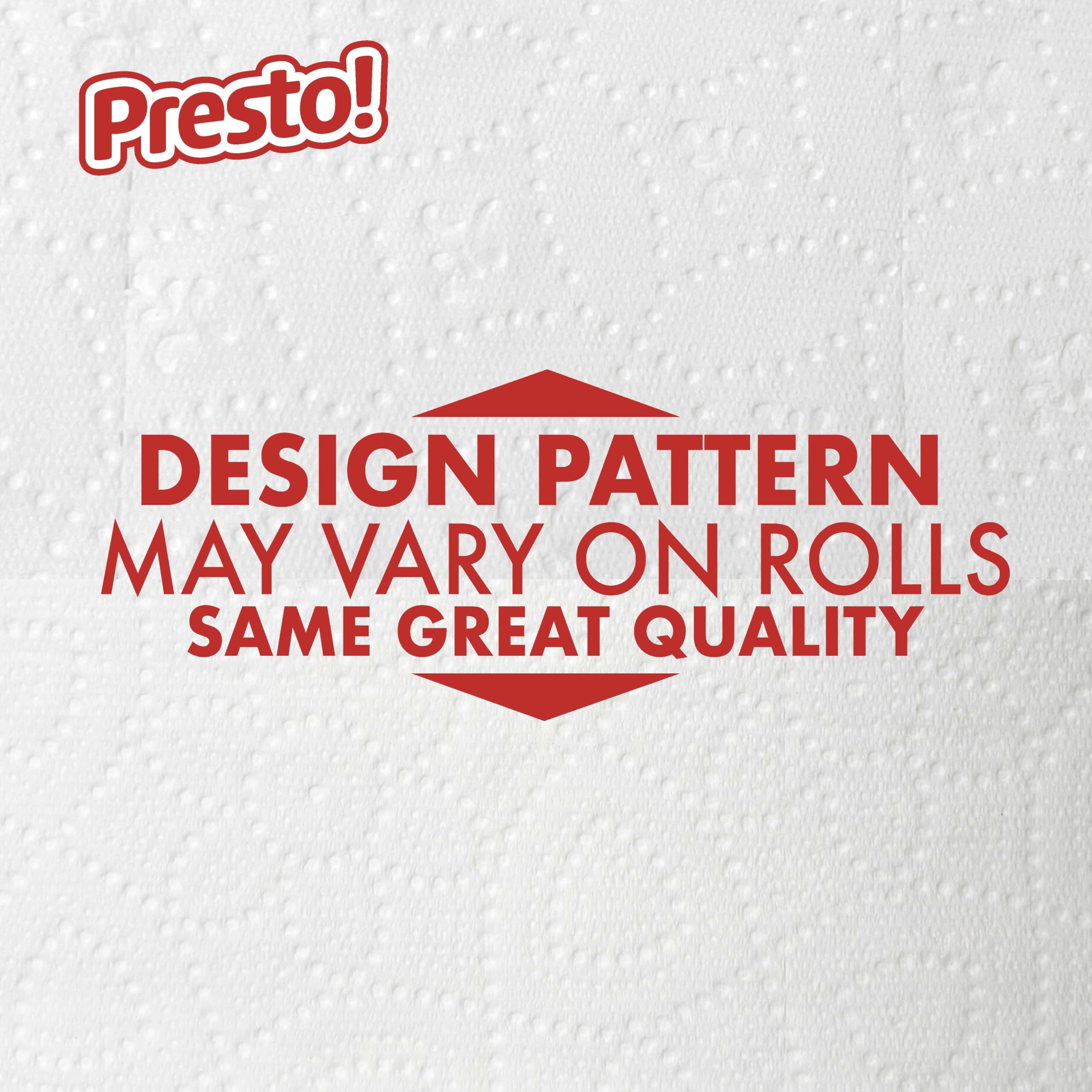 Amazon Brand - Presto! Ultra-Strong 2-Ply Toilet Paper, 12 Mega Rolls = 60 Regular Rolls, 308 Sheets Per Roll, Unscented