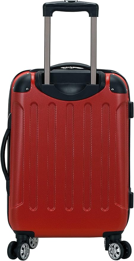 Rockland London Hardside Spinner Wheel Luggage, Carry-On 20", Red